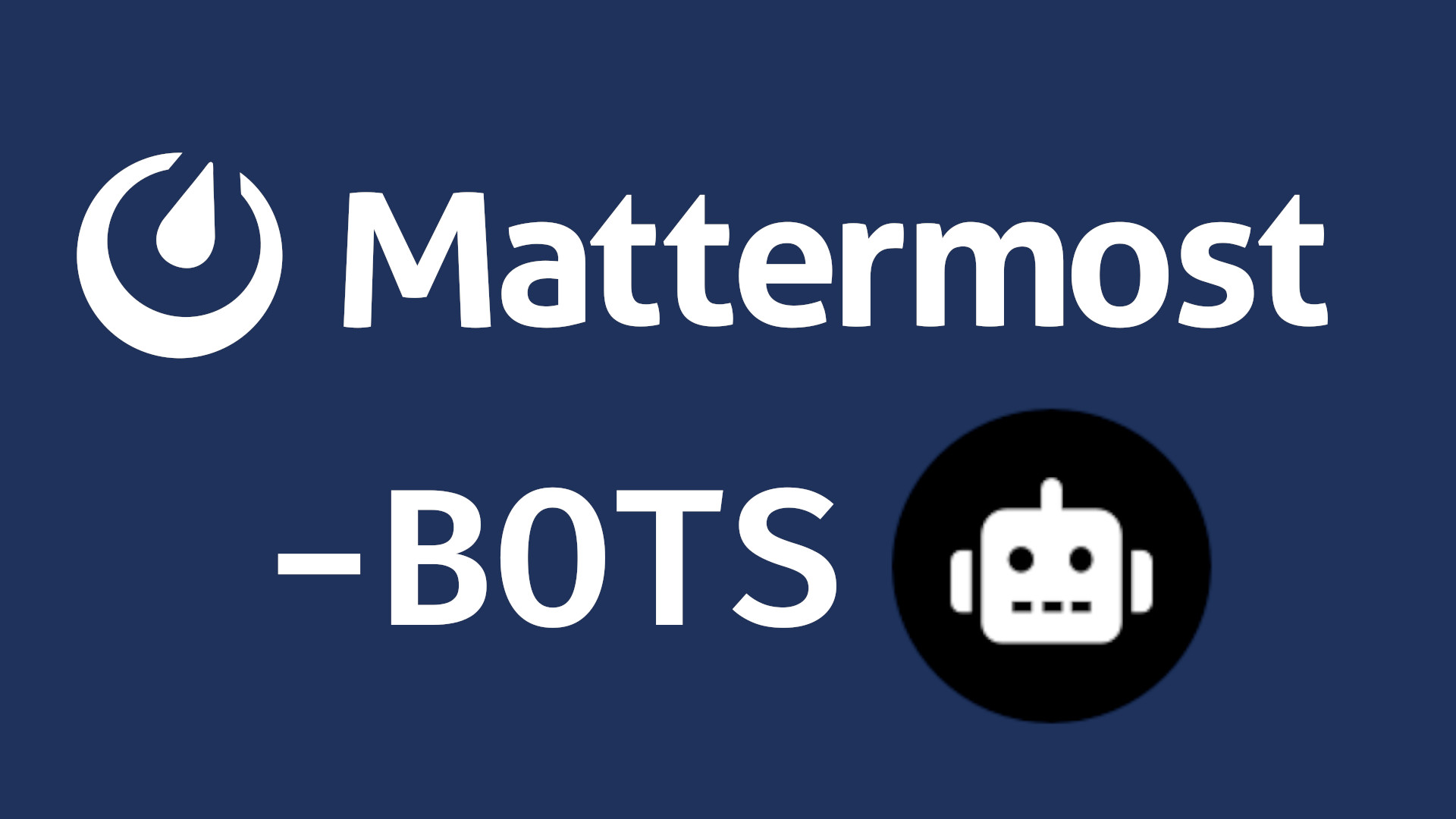 The mattermost logo with -bots written under it.